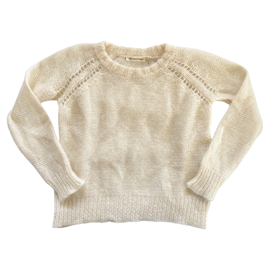 Isabel Marant Toile Super Kid Mohair Cream Crew Neck Sweater